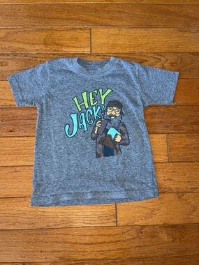 Gray 'Hey Jack!' Graphic Short Sleeve Tee for Kids
